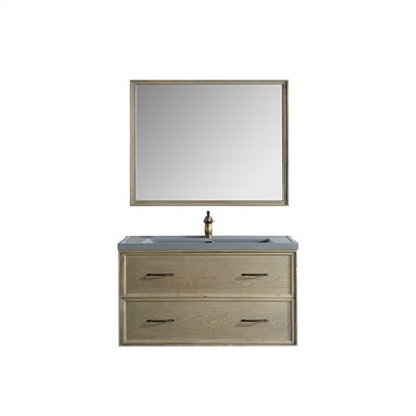 Polywood Paste Solid Wood Veener Distressed Bathroom Cabinet Bathroom Furniture