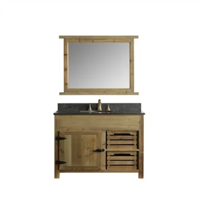 Solid Wood Retro Bathroom Cabinet