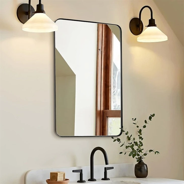 24x36 Inch Black Bathroom Mirror
