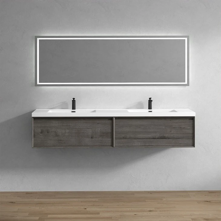 84’’ Floating Bathroom Vanity With Double Sink