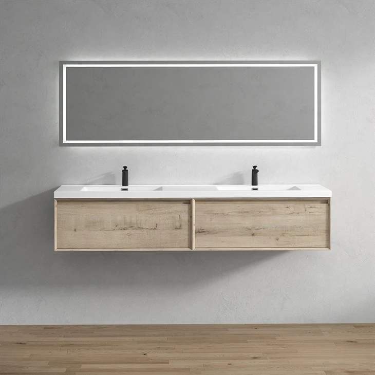 84’’ Floating Bathroom Vanity With Double Sink