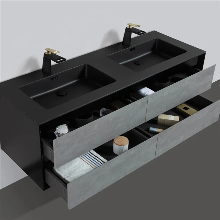 Double Sink Bathroom cabinet drawers