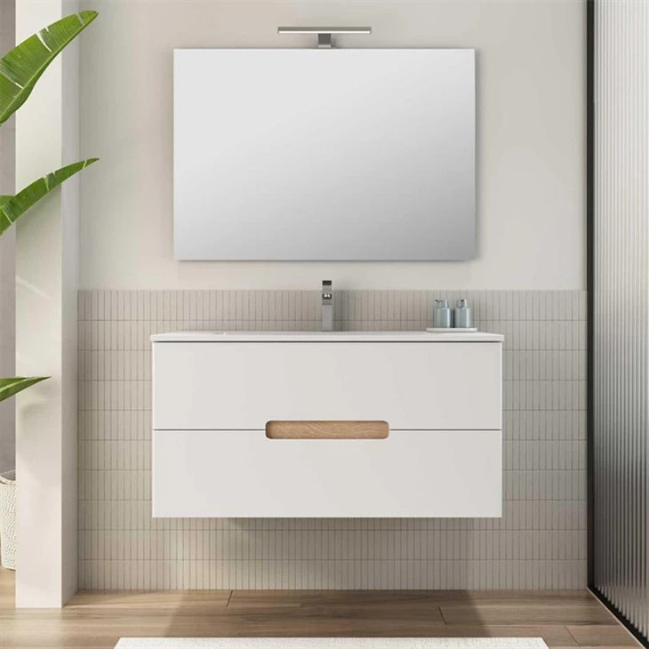 Glossy White Wall Bathroom Cabinet