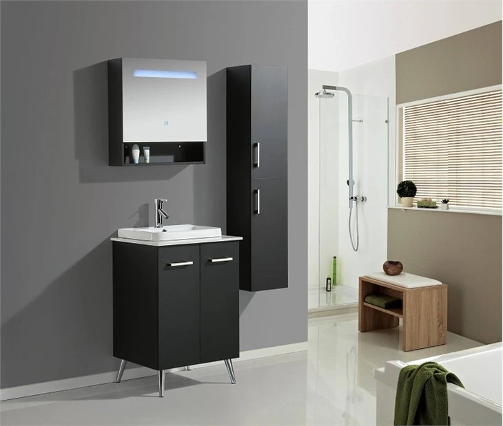 Single Modern Bathroom Vanity With Mirror