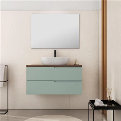 Aloe Green Suspended Bathroom Cabinet