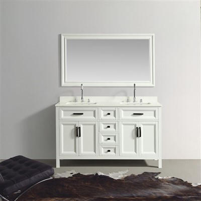 White Real Wood Vanity