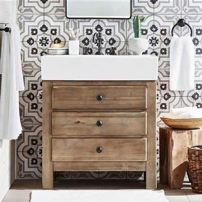 American Solid Wood Single Bathroom Vanity