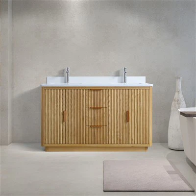 Natural Wood Color Lacquer Bathroom Cabinet